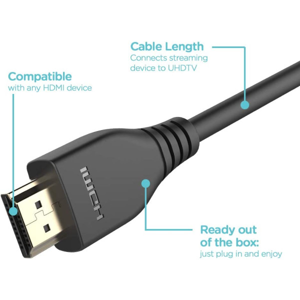 Keymox HDMI 2. 1 Cable 48Gbps 4K/8K/HDR 3M