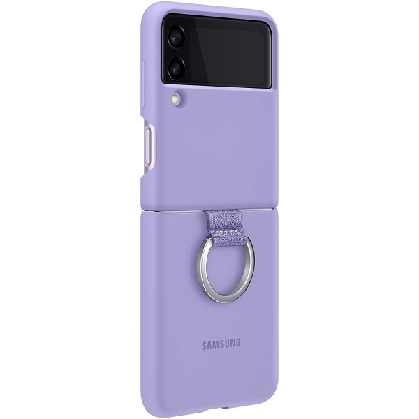 Samsung Silicone cover with ring for Galaxy Z Flip3 5G