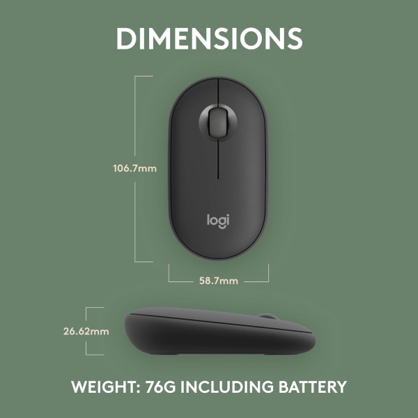 Logitech Pebble Mouse 2 M350s Slim Bluetooth Mouse