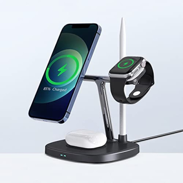 WIWU M8 Power Air 15W 4 In 1 Wireless Charger - Black