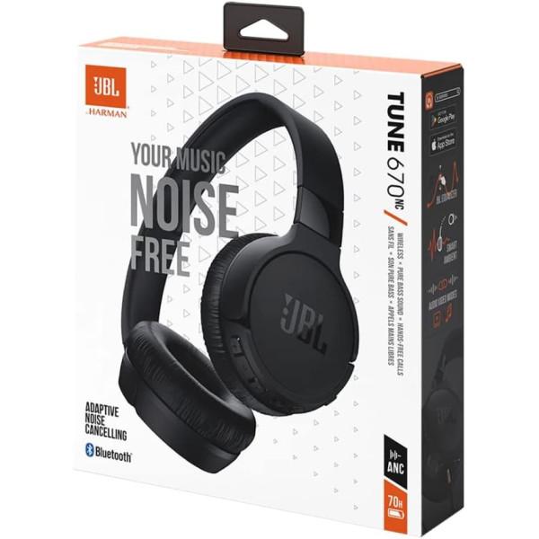 JBL Tune 670NC Adaptive Noise Cancelling Wireless On-Ear Headphones