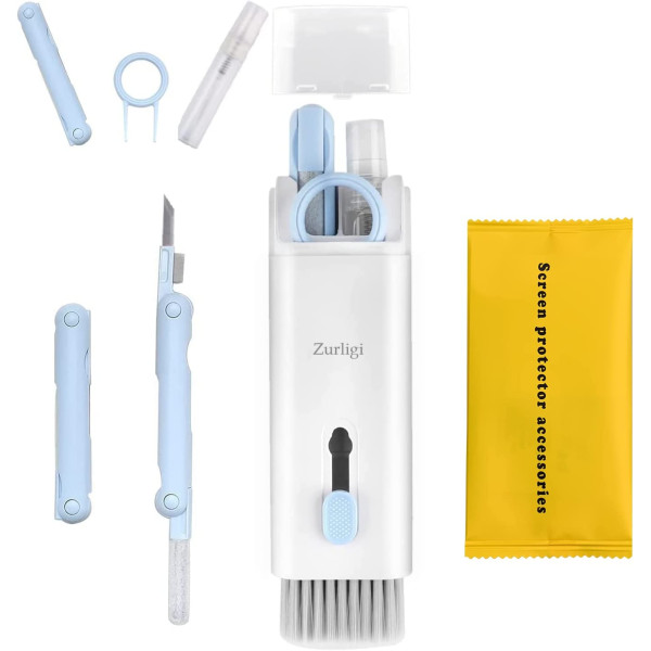 Zurligi 7-in-1 Cleaner Set, Laptop Screen Keyboard Earbud Cleaner Kit 