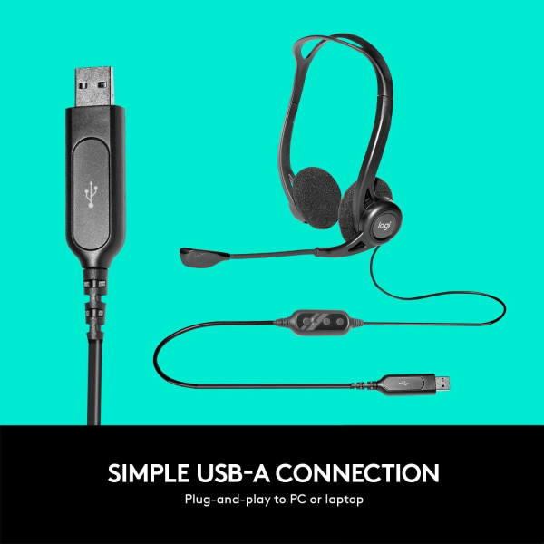 Logitech 960 USB Headset with Noise-Cancelling Mic