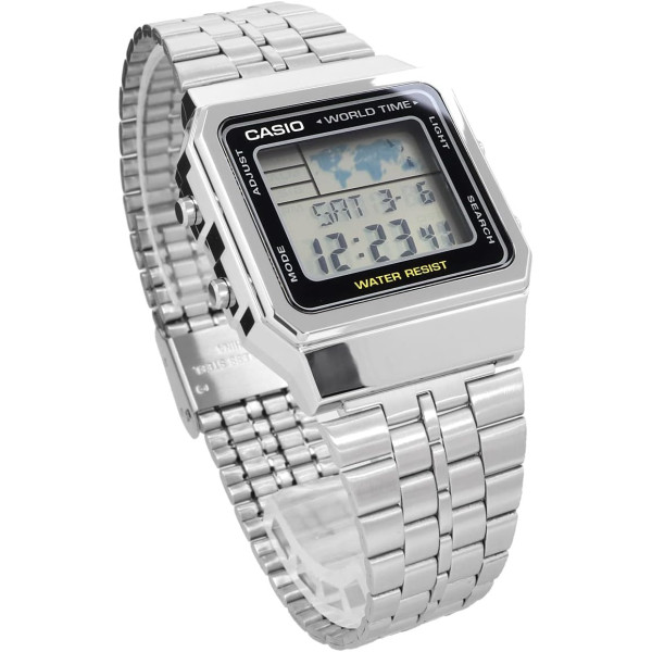 Casio Men's Classic A500WA-1 Silver Stainless-Steel Quartz Watch