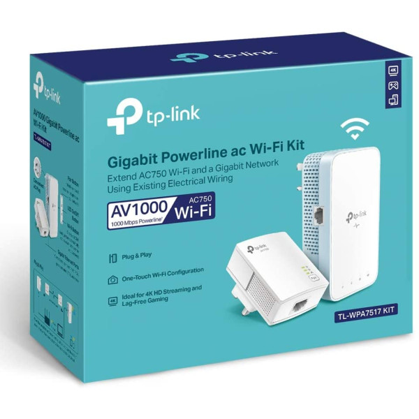 TP-Link TL-WPA7517 KIT AV1000 Gigabit Powerline ac Wi-Fi Kit