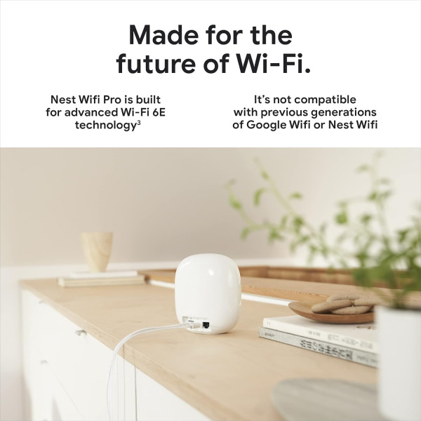 Google Nest Wifi Pro 6E AXE5400 Mesh Router 