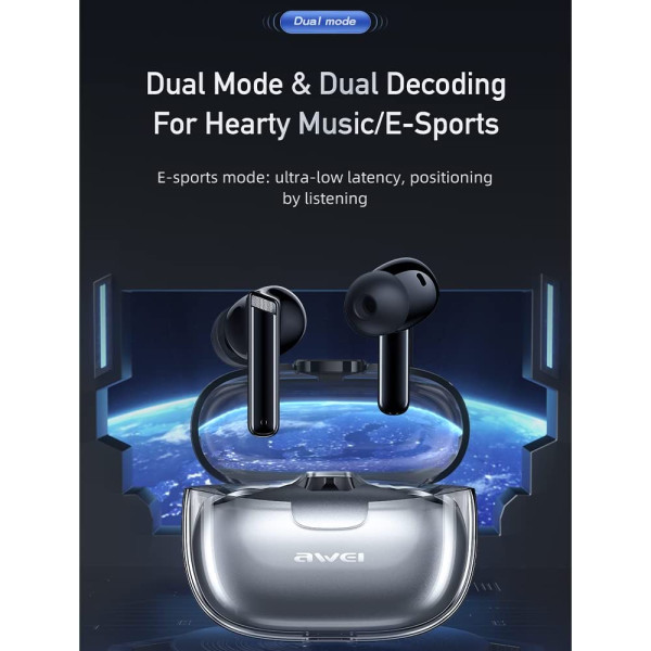 Awei T52 True Wireless Gaming Earbuds