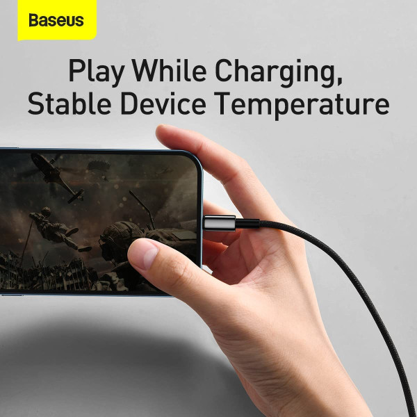 Baseus Tungsten Gold Fast Charging Data iPhone Cable 2M