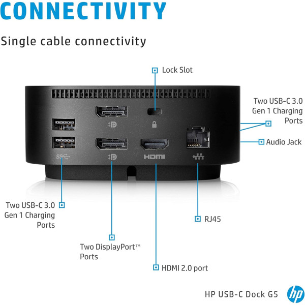 HP USB-C Dock G5 8 in1 Docking Station