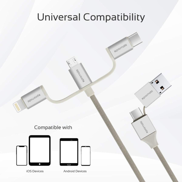 Promate UniLink-Trio 3-in-1 Charging & Data Cable