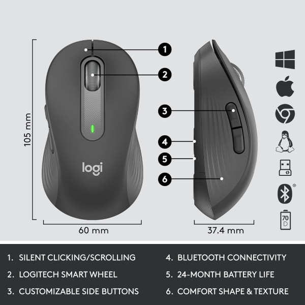 Logitech Signature MK650 Keyboard Mouse Combo for Business