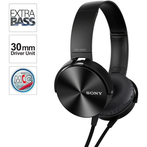 Sony MDR-XB450AP On-Ear EXTRA BASS Headphones with Mic 