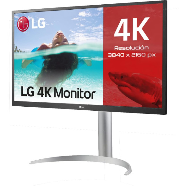 LG 27UP550N-W 27 inch 4K UHD IPS Monitor with USB-C Port