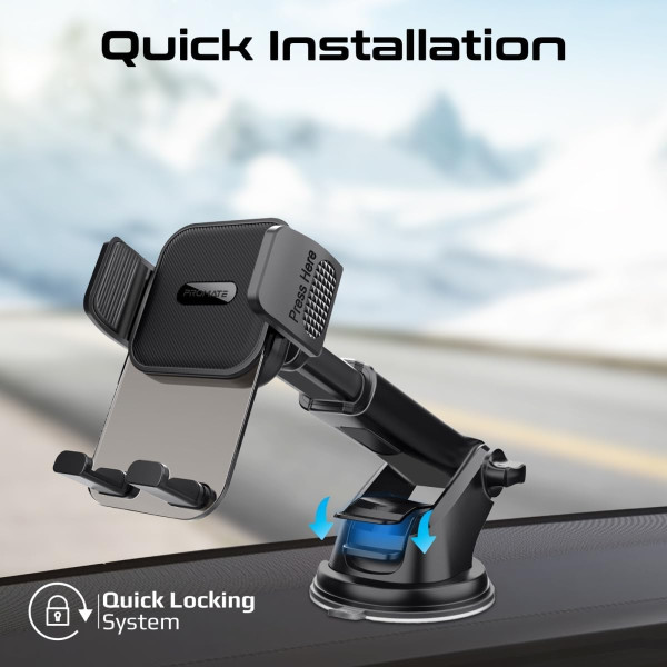 Promate TransHold-EXT Car Phone Holder with Suction