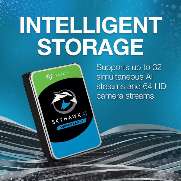 Seagate Skyhawk AI 10TB Surveillance Internal Hard Drive 