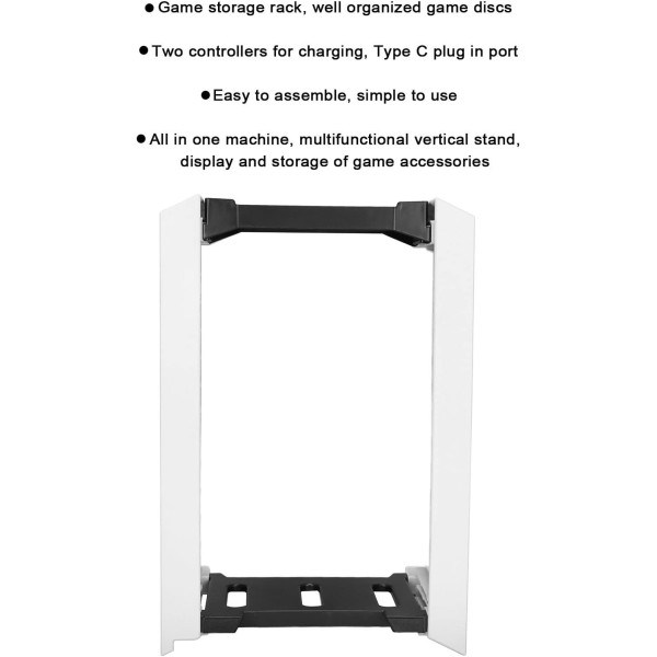 DOBE Vertical Stand with Game Rack & Controller Charging Dock 