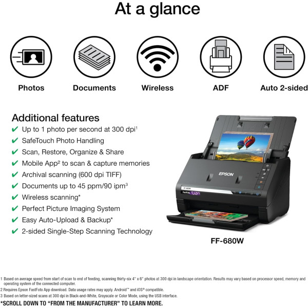 Epson FastFoto FF-680W Photo Scanner