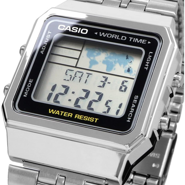 Casio Men's Classic A500WA-1 Silver Stainless-Steel Quartz Watch