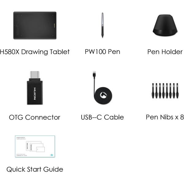 Huion Inspiroy H580X Graphics Drawing Tablet 