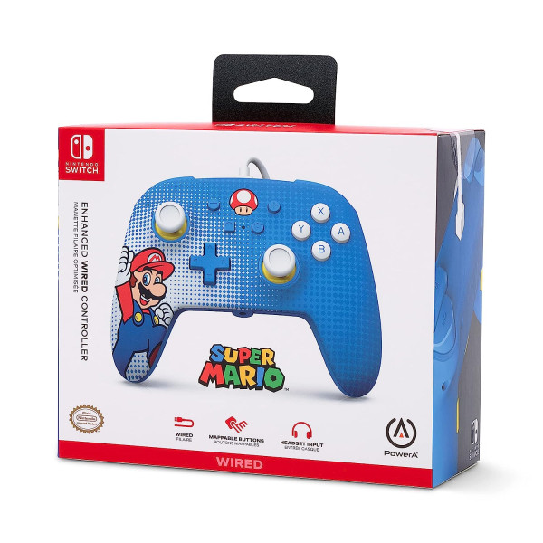 PowerA Enhanced Wired Controller for Nintendo Switch - Mario Pop Art