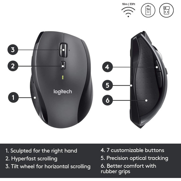 Logitech M705 Marathon Wireless Mouse