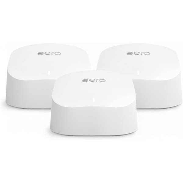 Amazon eero 6 AX1800 Dual-Band Mesh Wi-Fi 6 System (3-pack)