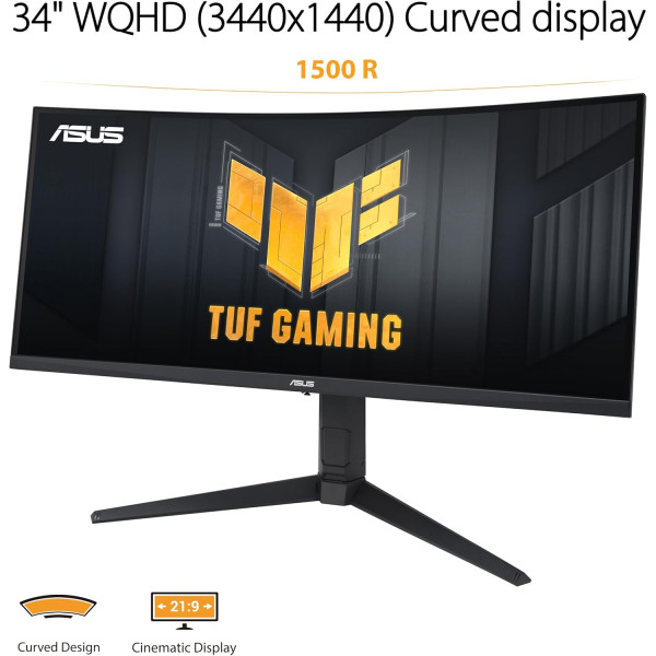 ASUS TUF Gaming VG34VQL3A 34 inch WQHD Curved Monitor 