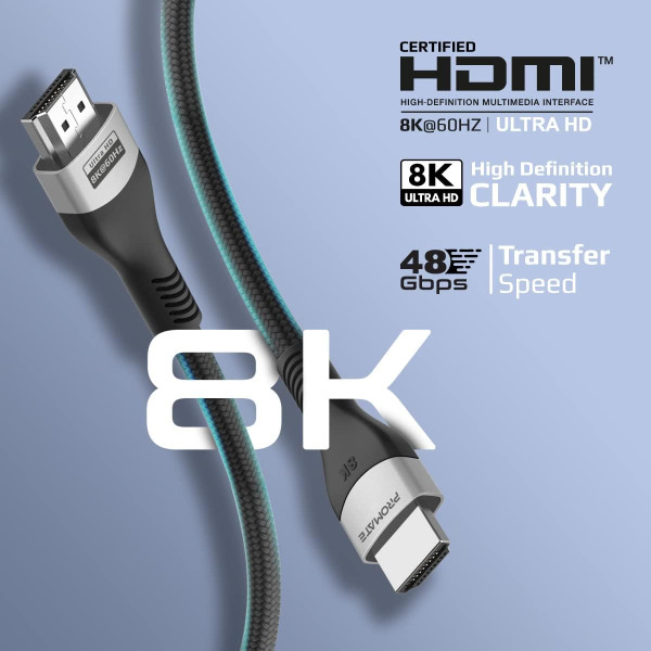 Promate PrimeLink8K-300 HDMI 2.1 Cable 48Gbps 8K@60Hz 3M