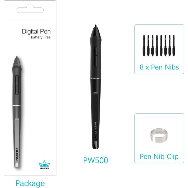 Huion PW500 Battery-Free Stylus for Huion Kamvas