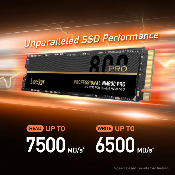 Lexar Professional NM800PRO 1TB M.2 2280 PCIe Gen4x4 NVMe SSD